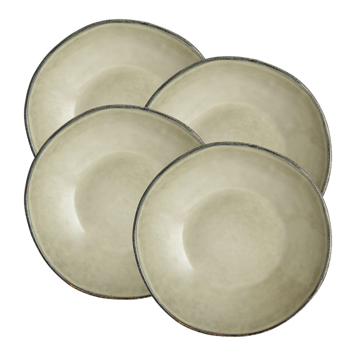 Dutch Rose Amsterdam Organic Diepe Borden Ø 23,5 cm - Crème - 4 st.