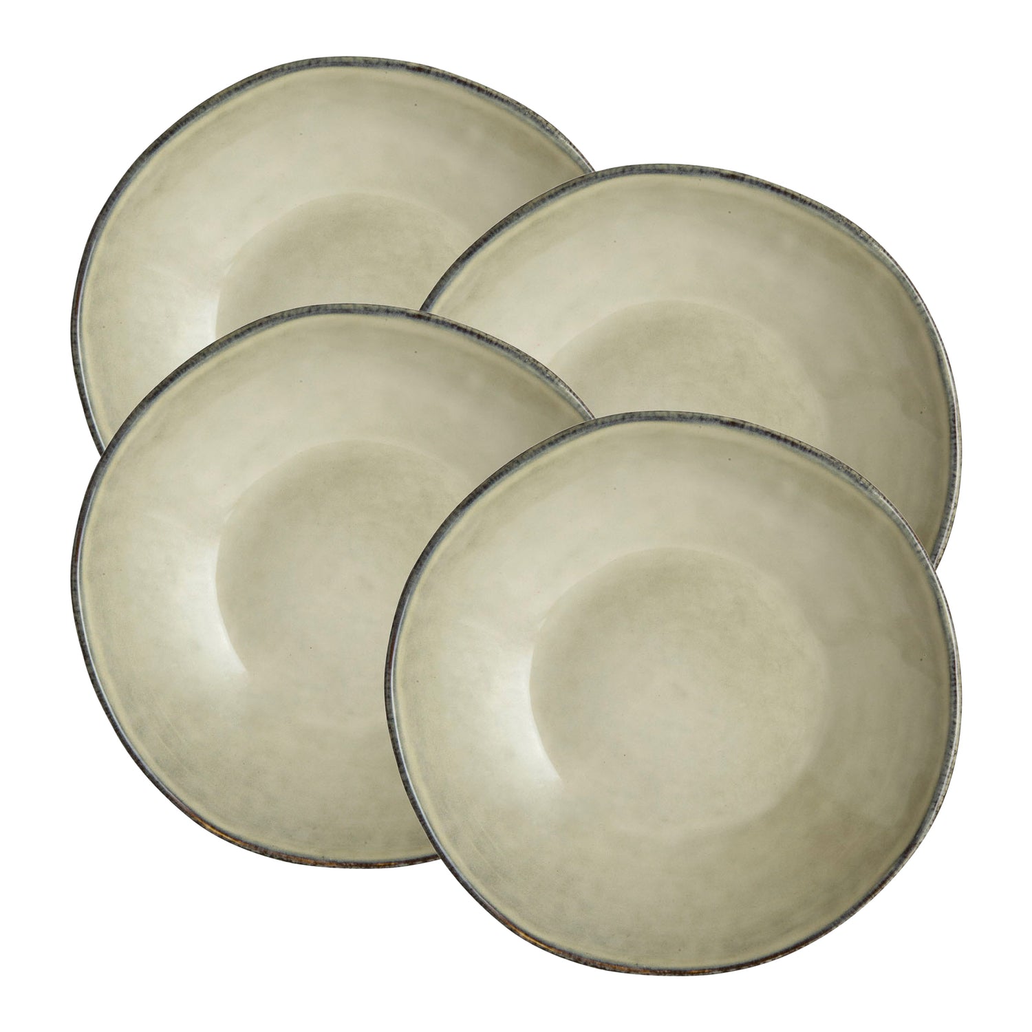 Dutch Rose Amsterdam Organic Diepe Borden Ø 23,5 cm - Crème - 4 st.