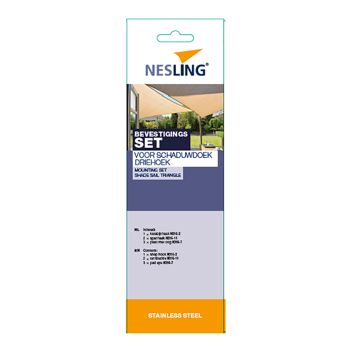 Nesling Bevestigingsset Schaduwdoek - Driehoek