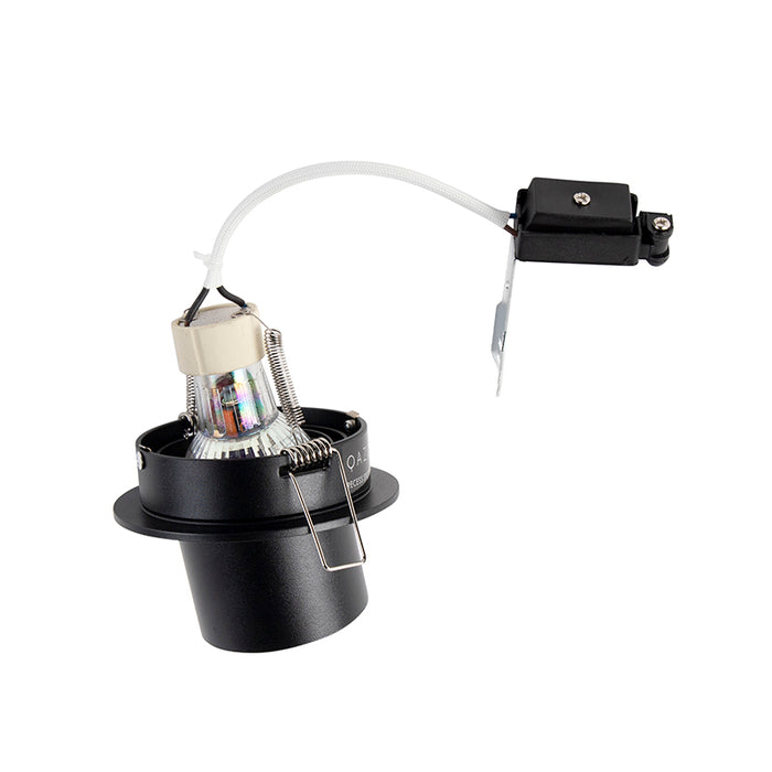 QAZQA Moderne inbouwspot zwart rond kantelbaar - Installa