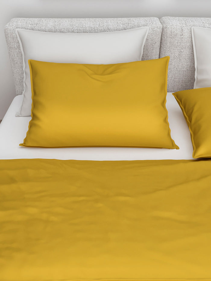 Zo Home Satinado Dekbedovertrekset Uni Katoen Satijn - ochre gold