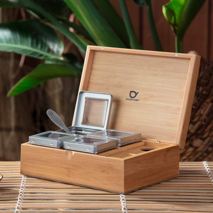 Bredemeijer Theedoos met Blikjes + Lepel