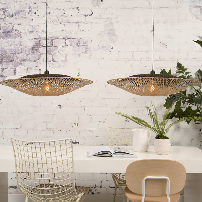 GOOD&MOJO Kalimantan Hanglamp Plat - Ø87cm - Naturel