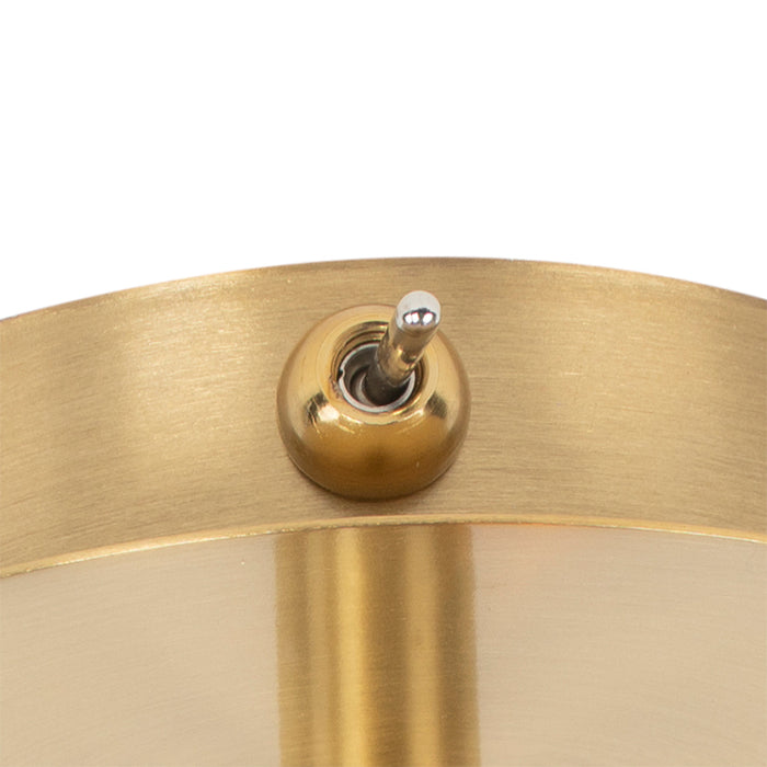 QAZQA Landelijke spot goud verstelbaar met smoke glas - Athens