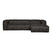 WOOOD Bean Hoekbank met Chaise Longue Rechts - Eco-leder - Zwart