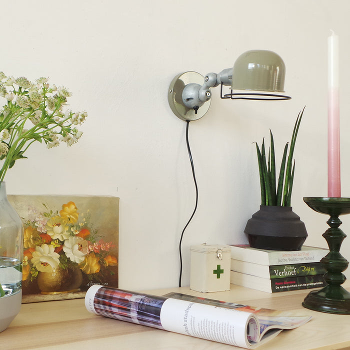 Mexlite - wandlamp - Davin - groen - aluminium metaal - bedlampje -