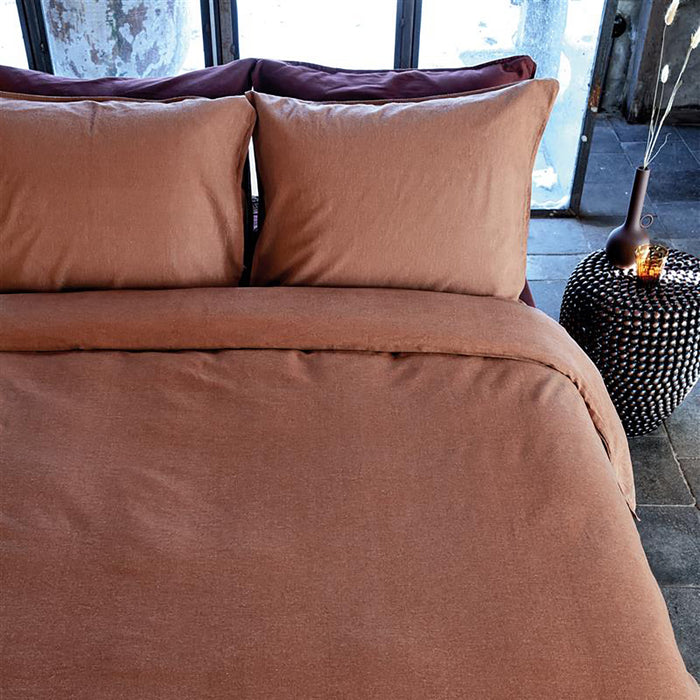 vtwonen Flanel Dekbedovertrek 240 x 220 cm - Terra