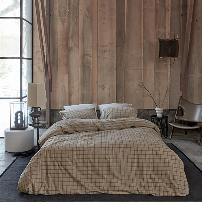 vtwonen Grid Dekbedovertrek 200 x 220 cm - Zand