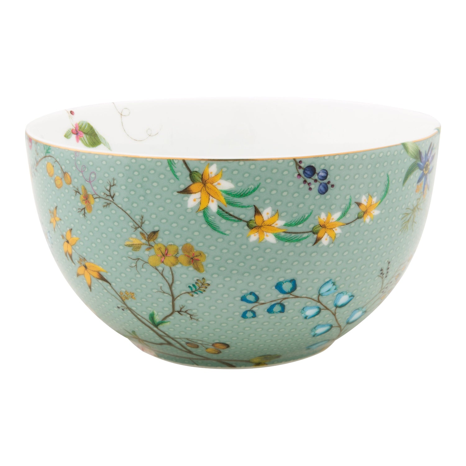 Pip Studio Jolie Kom Ø 12 cm - Flowers Blauw