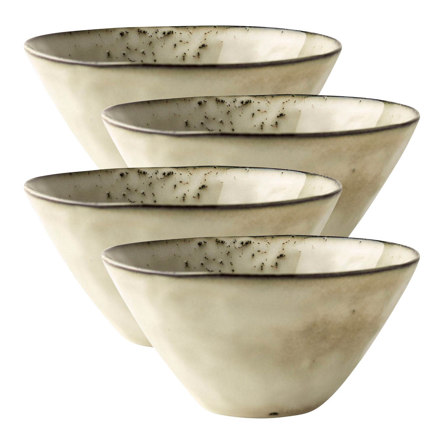 Dutch Rose Amsterdam Organic Kommen Ø 14 cm - Crème - 4 st.