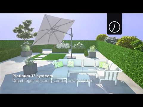 Platinum Challenger T² Zweefparasol - 300 x 300 cm