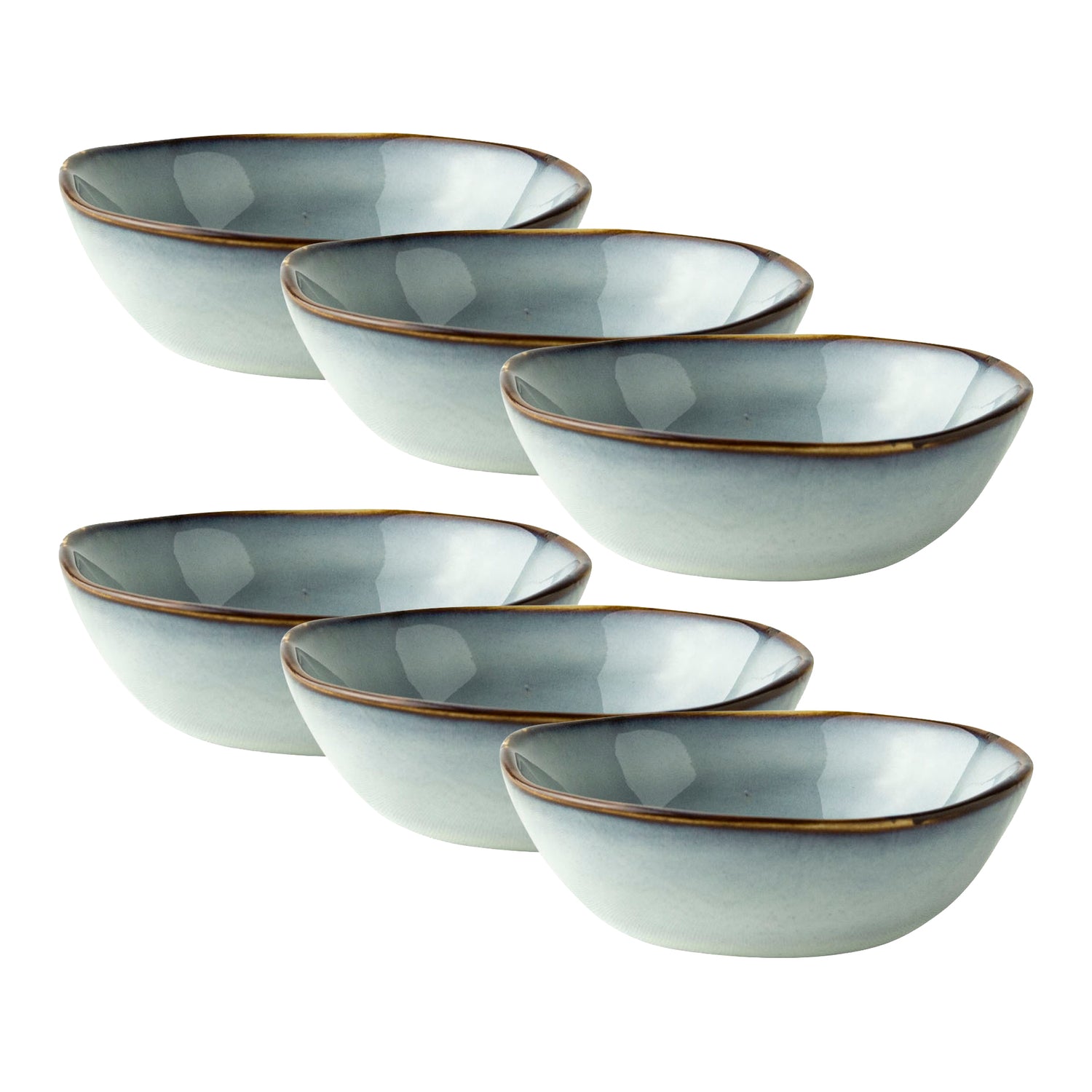 Dutch Rose Amsterdam Organic Kommen Ø 8 cm - Blauw - 4 st.