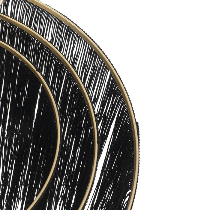 QAZQA Plafondlamp franxa - Zwart - Oosters - D 350mm