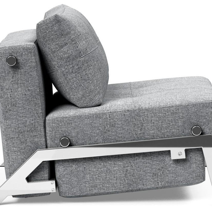 Innovation Cubed Slaapstoel Grijs | Chrome