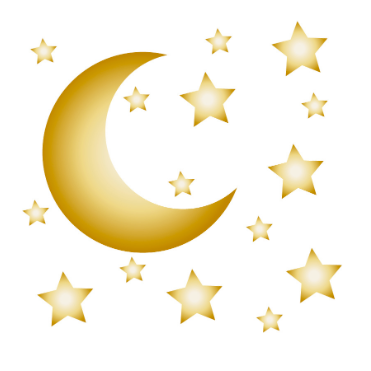 Maan en sterren muurstickers