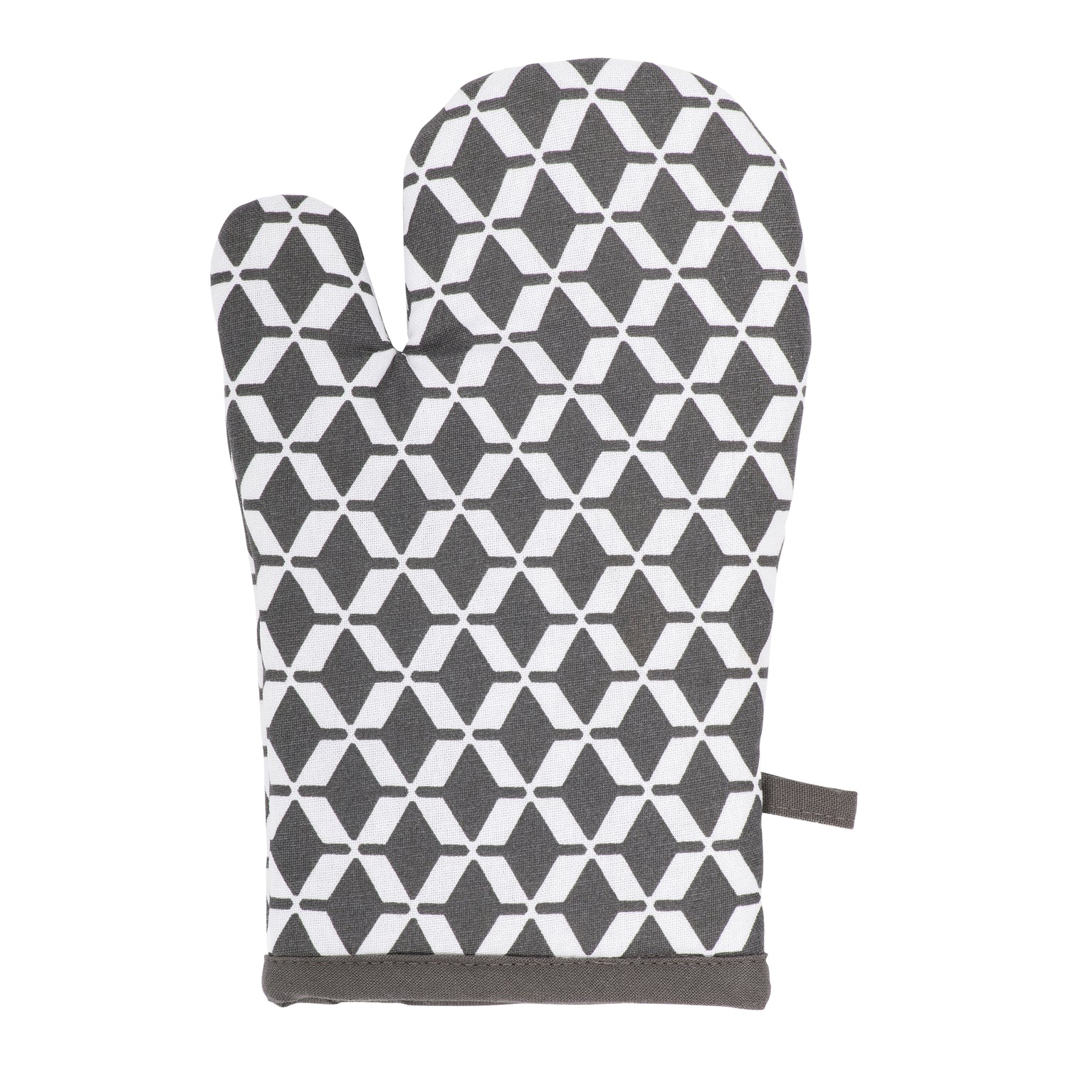 Tiseco Home Studio Geometric Ovenwant - Grey