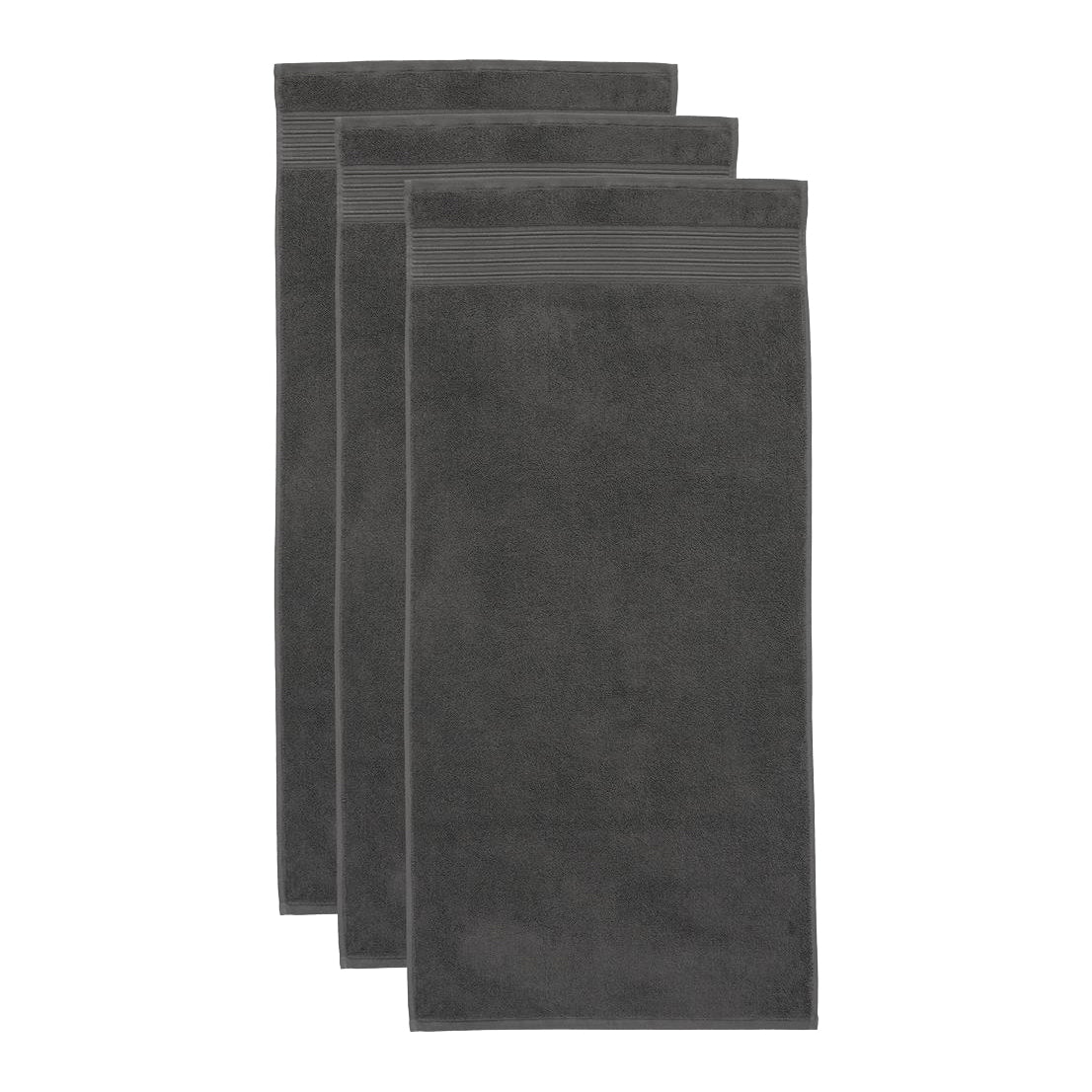 Beddinghouse Sheer Handdoek 50 x 100 cm - Anthracite - Set van 3