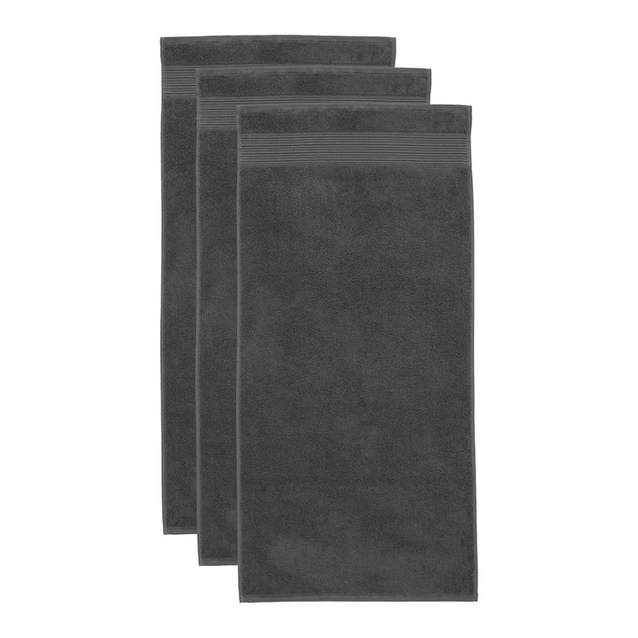 Beddinghouse Sheer Handdoek 50 x 100 cm - Anthracite - Set van 3