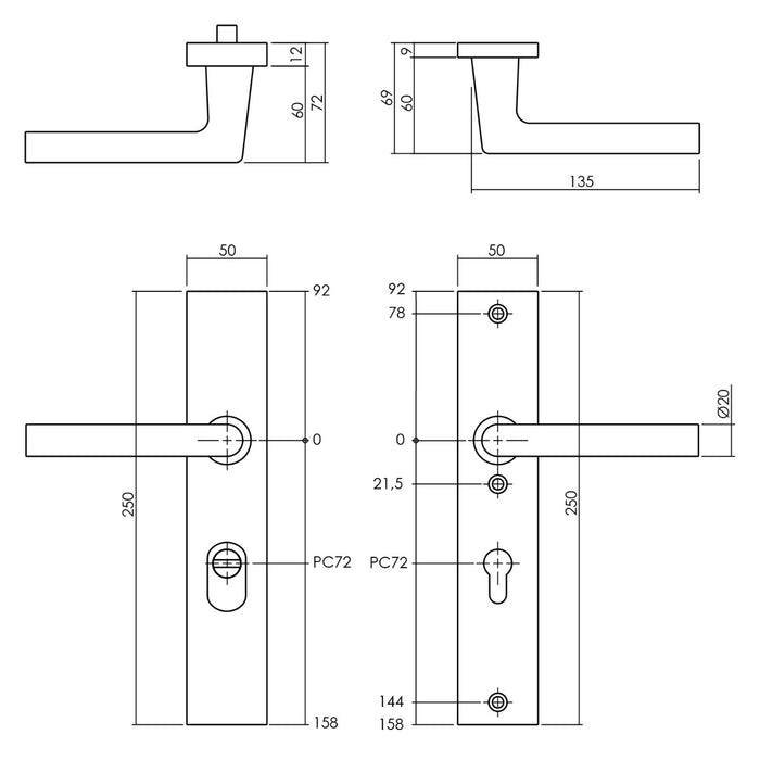 Intersteel Veiligheidsbeslag met kerntrekbeveiliging SKG***