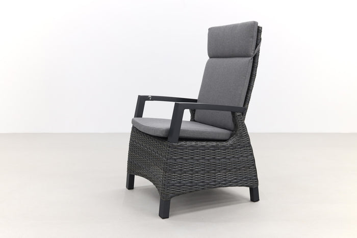 VDG Darwin wicker verstelbare tuinstoel - antraciet