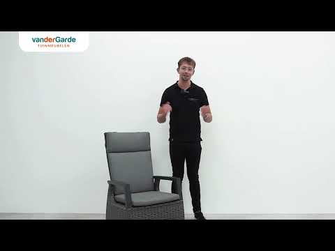 VDG Darwin wicker verstelbare tuinstoel - antraciet