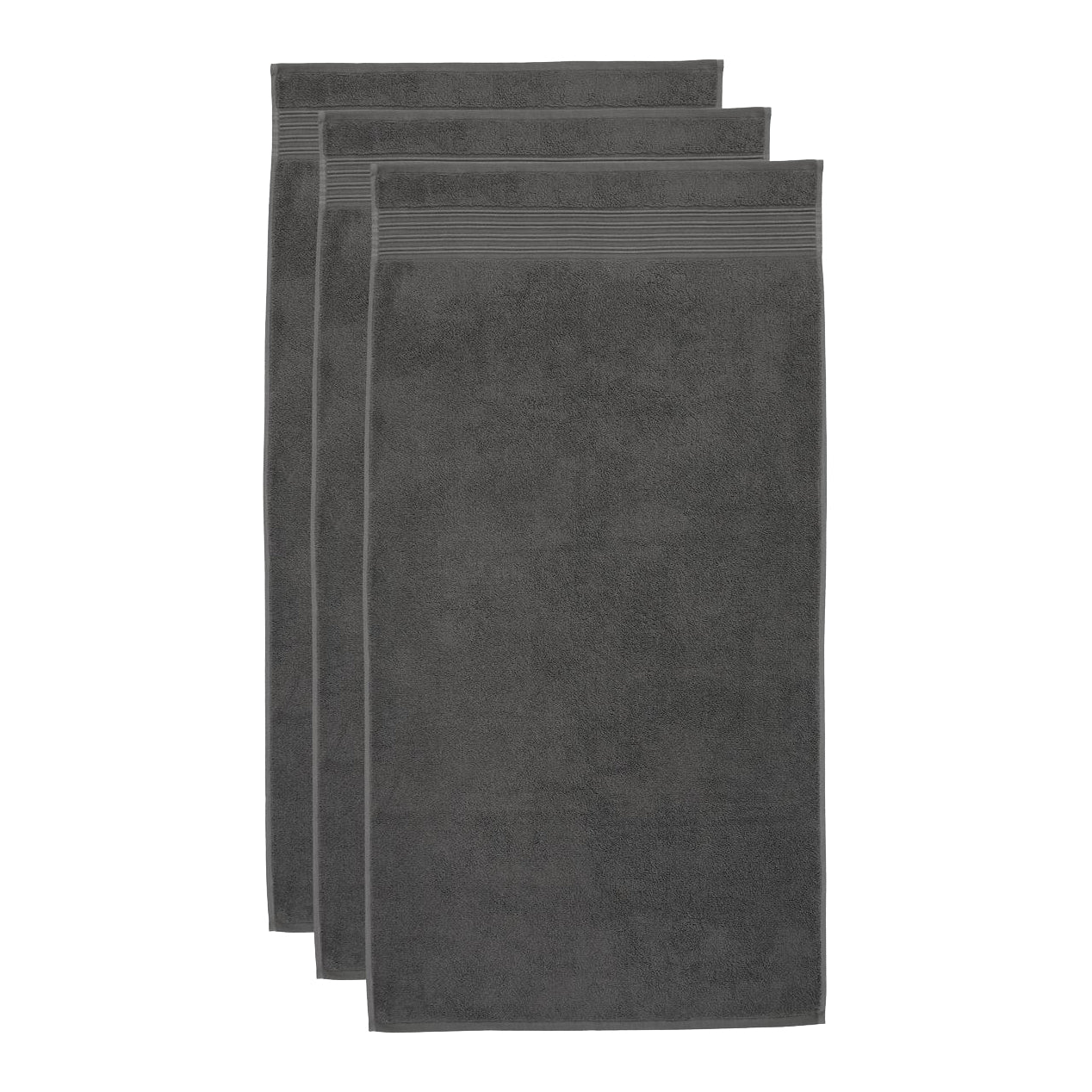 Beddinghouse Sheer Handdoek 60 x 110 cm - Anthracite - Set van 3