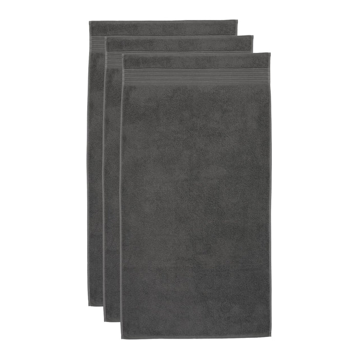Beddinghouse Sheer Handdoek 60 x 110 cm - Anthracite - Set van 3