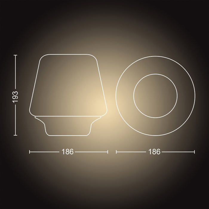 Philips Hue White Ambiance Wellness Tafellamp - E27 - Ø 18,6