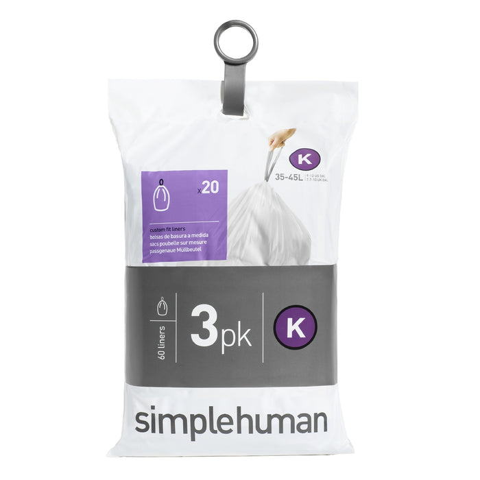 Simplehuman Code K Pocket Liners Afvalzakken 35-45 Liter - 60 zakken
