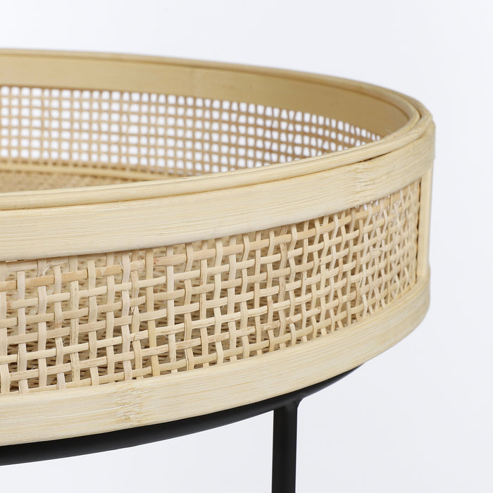 Mica Decorations Leandro Bijzettafel - Set van 2 - H45 cm - Zwart