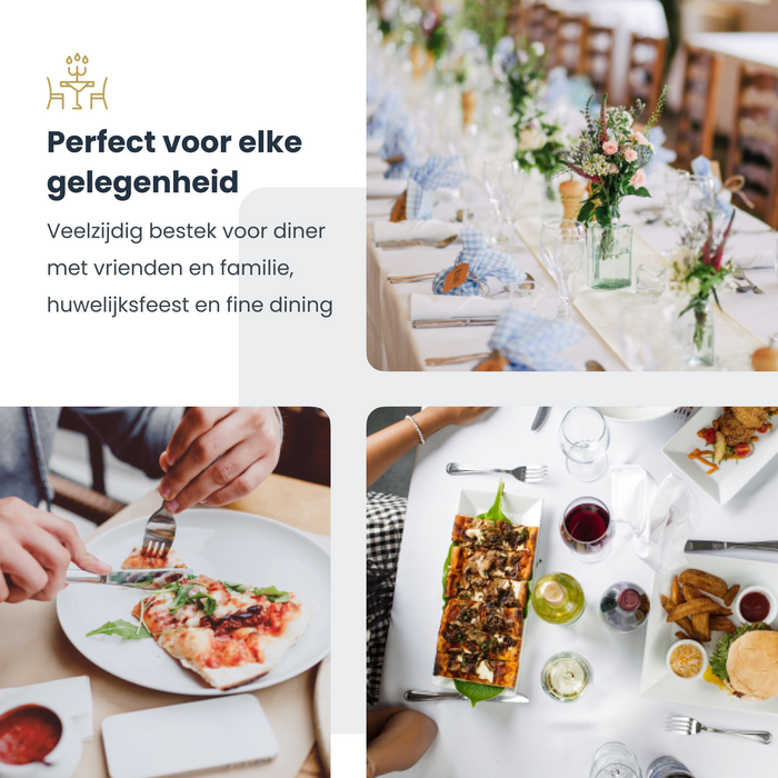 Hescom Bestekset - 24-delig - Bestek voor 6 personen - Zilver