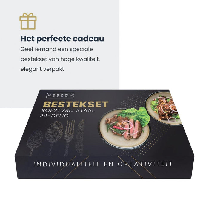 Hescom Bestekset - 24-delig - Bestek voor 6 personen - Zilver