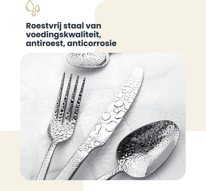 Hescom Bestekset - 24-delig - Bestek voor 6 personen - Zilver