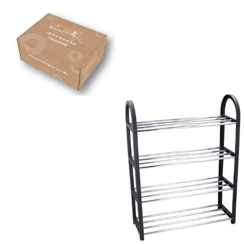 Orange85 Schoenenrek Schoenenbank Deur Metaal Zwart 50x65cm