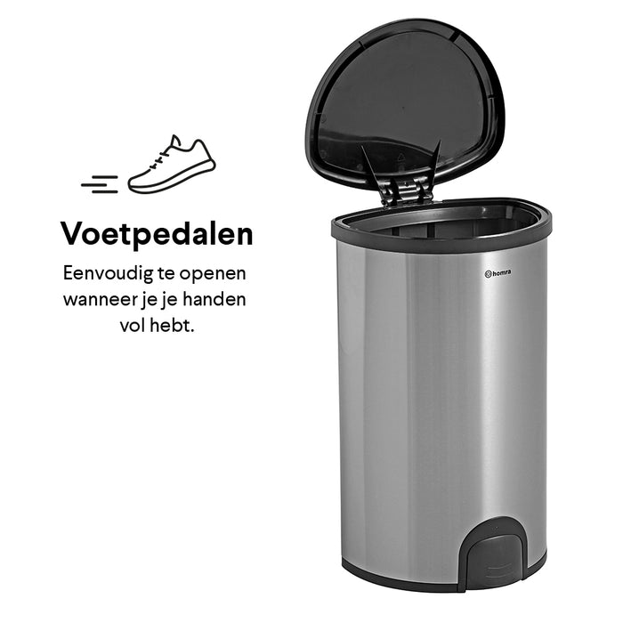 Homra Kick Me Sensor Afvalemmer 50 Liter