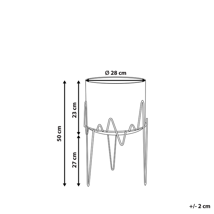 Beliani - KALANDRA - Plantenbak - Groen - 28 cm - IJzer