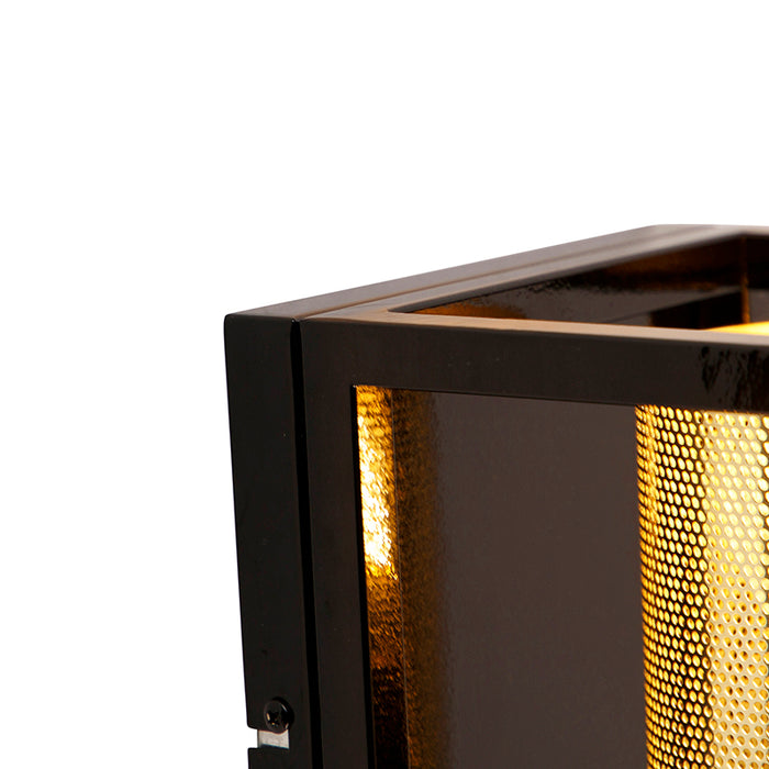 QAZQA Wandlamp cagetess - Goud|messing - Industrieel - L 18cm