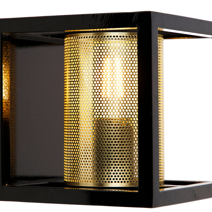 QAZQA Wandlamp cagetess - Goud|messing - Industrieel - L 18cm