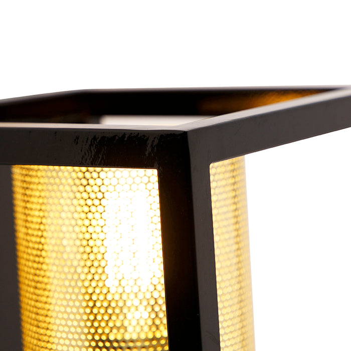 QAZQA Wandlamp cagetess - Goud|messing - Industrieel - L 18cm