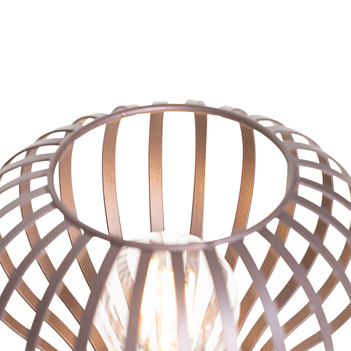 QAZQA Moderne tafellamp bruin - Saffira