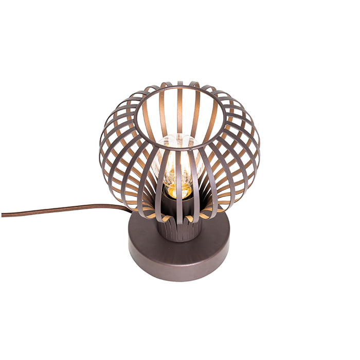 QAZQA Moderne tafellamp bruin - Saffira