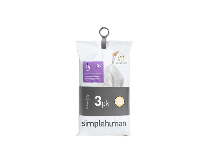 Simplehuman Code Q Pocket Liners Afvalzakken 50-65 Liter - 60 zakken