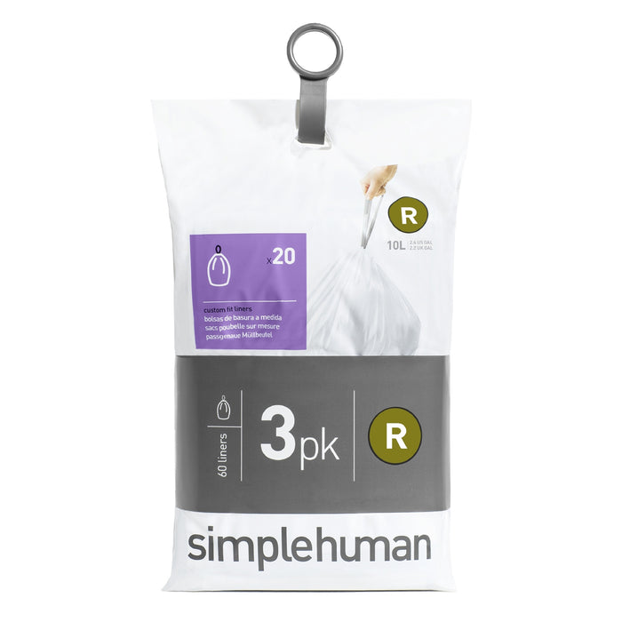 Simplehuman Code R Pocket Liners Afvalzakken 10 Liter - 60 zakken