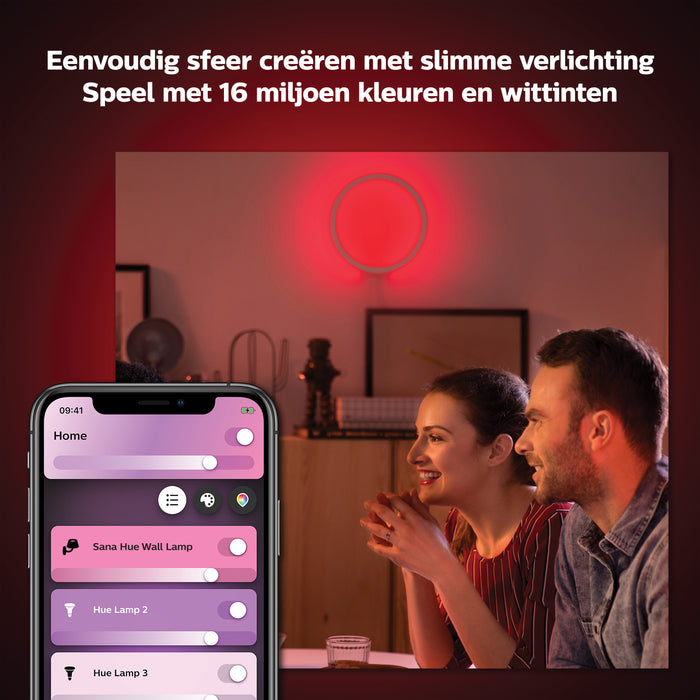 Philips Hue White & Color Ambiance Sana Wandlamp - Ø 25,5