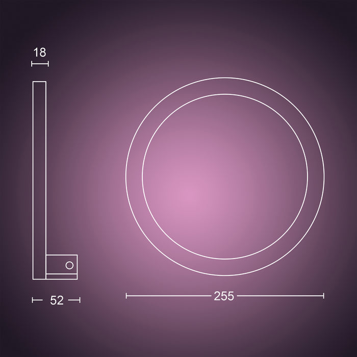 Philips Hue White & Color Ambiance Sana Wandlamp - Ø 25,5