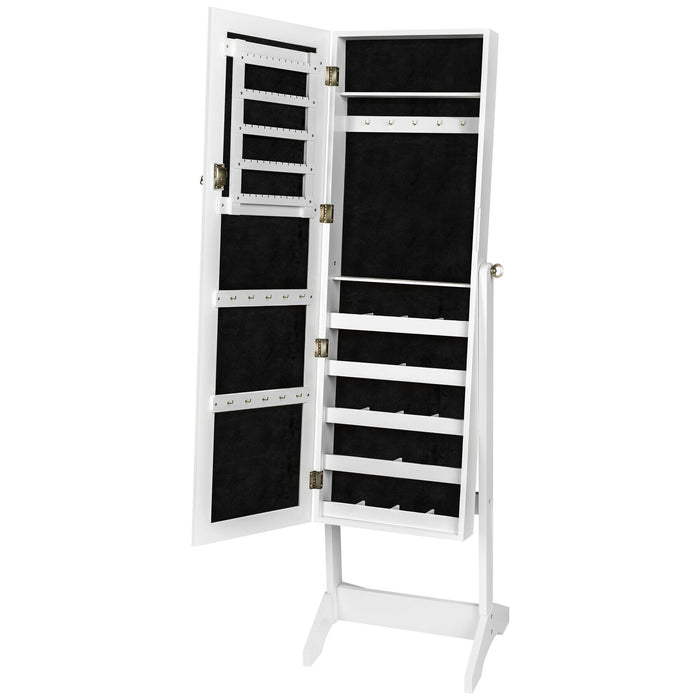 tectake® Sieradenkast met spiegel, rechtopstaand