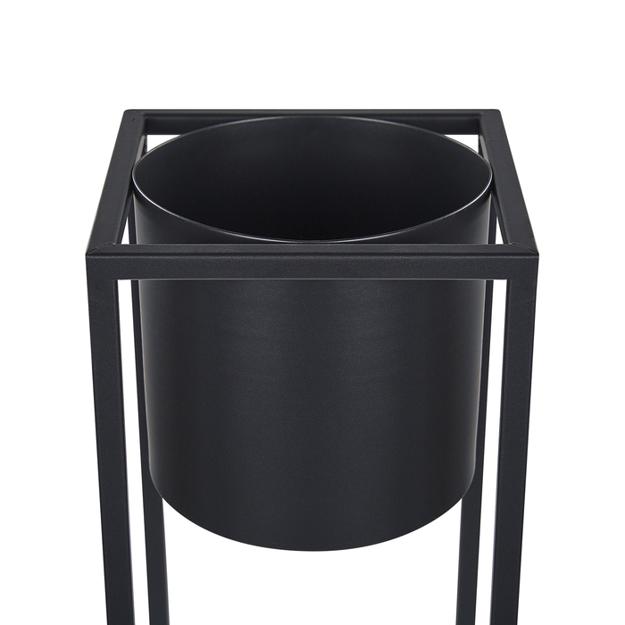 Beliani - IDRA - Bloempot - Zwart - 15 cm - IJzer