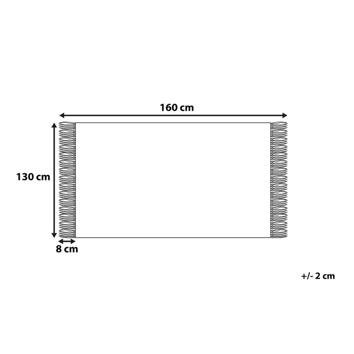 Beliani - TILMI - Plaid - Lichtbeige - 130 x 160 cm - Katoen