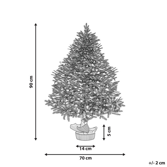 Beliani - RINGROSE - Kerstboom - Wit - 70 cm - PVC