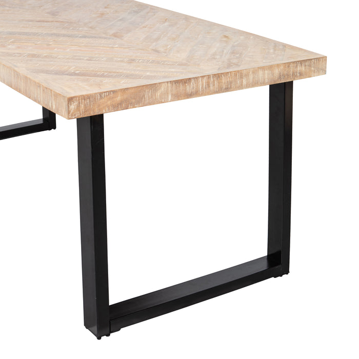 Woood Tablo Eettafel 200 x 90 - Bruin Visgraat